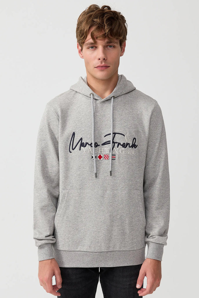Matisse: Sweat Capuche Avec Drapeau Style Nautique Brodé - Marco Frank