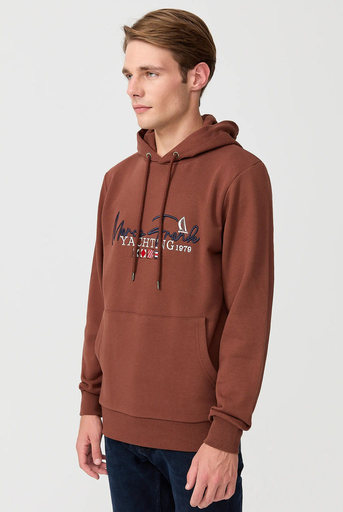 Matisse: Sweat Capuche Avec Drapeau Style Nautique Brodé - Marco Frank