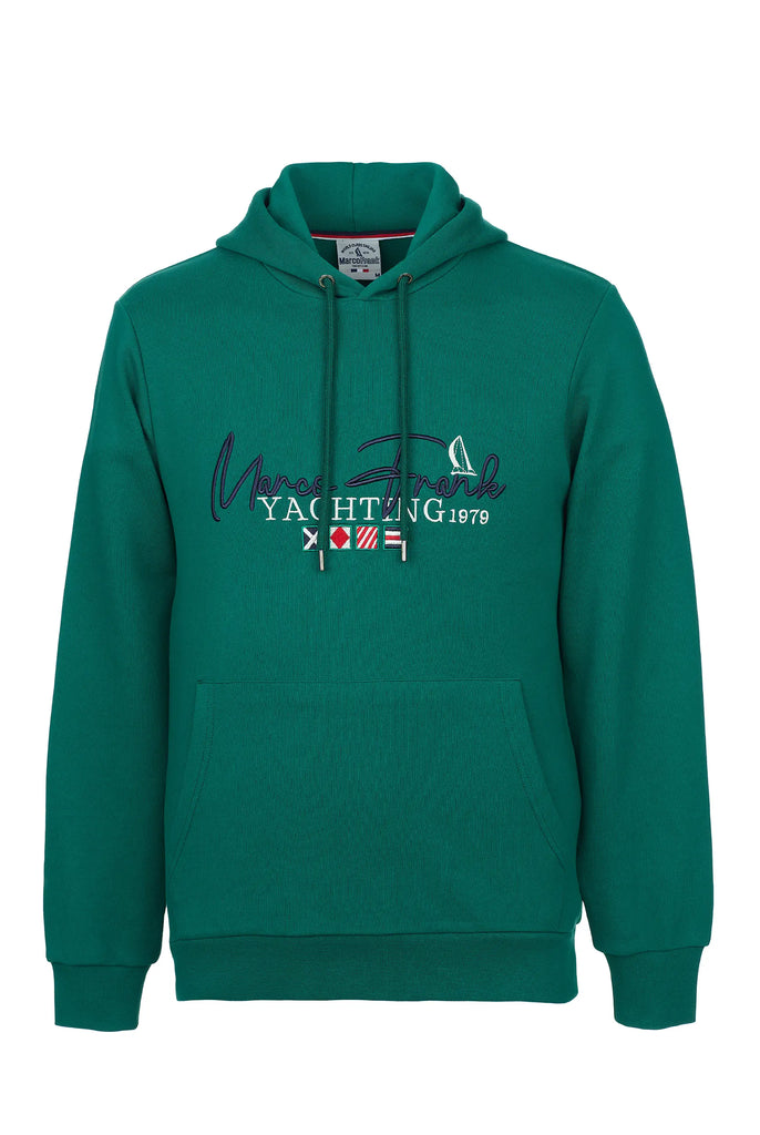 Matisse: Sweat Capuche Avec Drapeau Style Nautique Brodé - Marco Frank