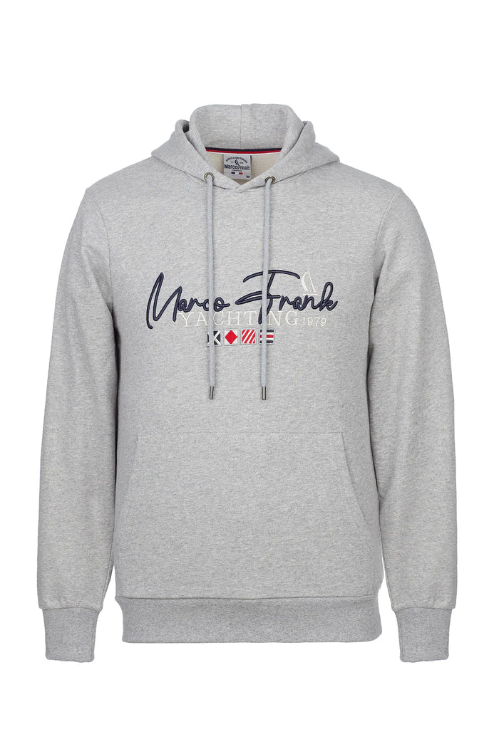Matisse: Sweat Capuche Avec Drapeau Style Nautique Brodé - Marco Frank