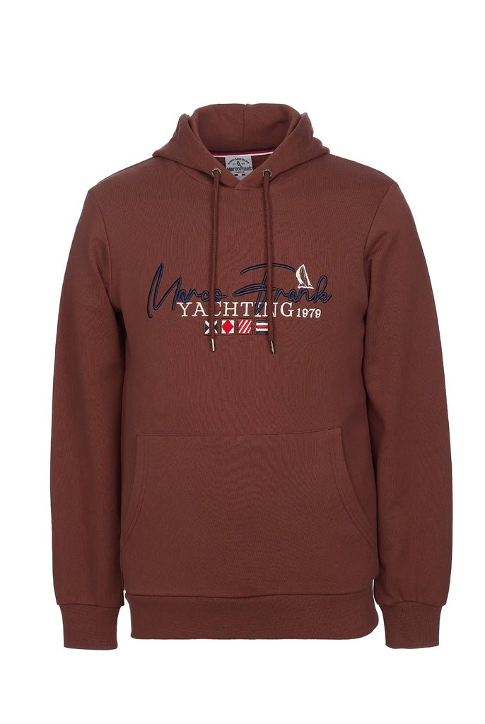 Matisse: Sweat Capuche Avec Drapeau Style Nautique Brodé - Marco Frank