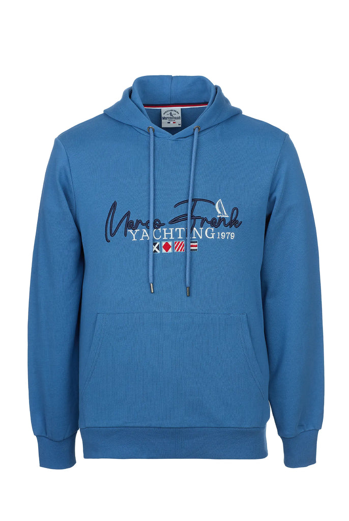 Matisse: Sweat Capuche Avec Drapeau Style Nautique Brodé - Marco Frank