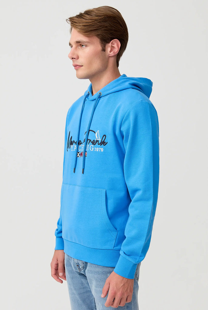 Matisse: Sweat Capuche Avec Drapeau Style Nautique Brodé - Marco Frank