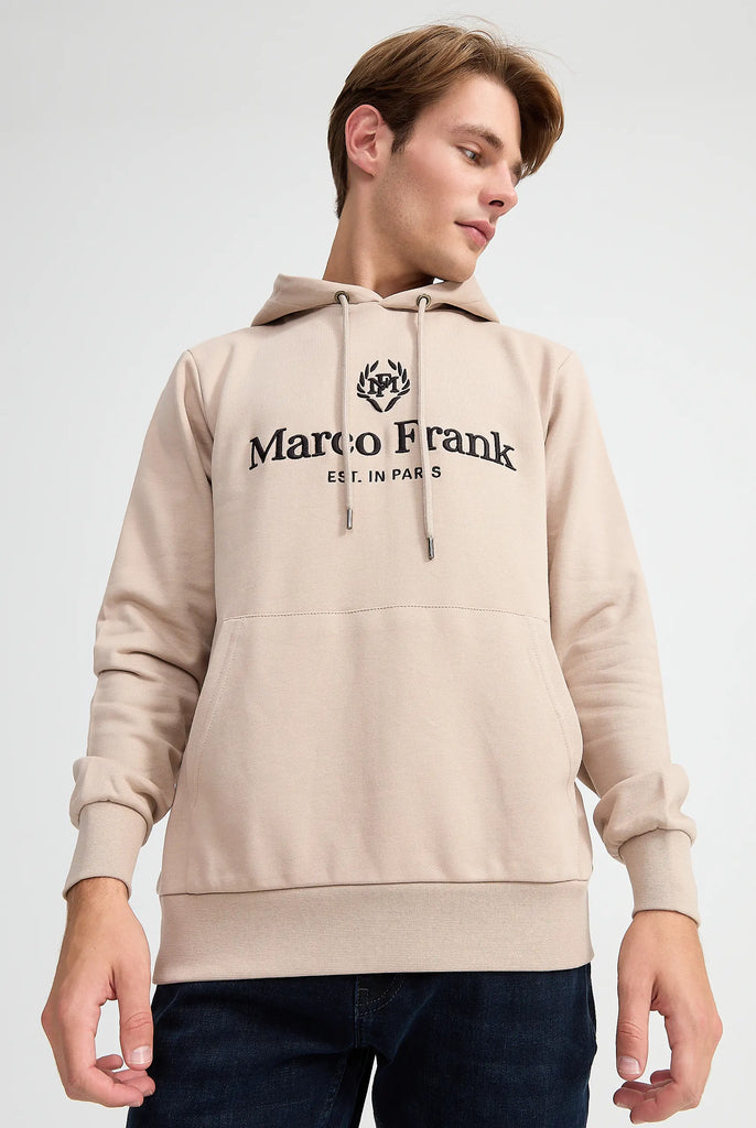 Moreau: Sweat Capuche Avec Logo Brodé - Marco Frank