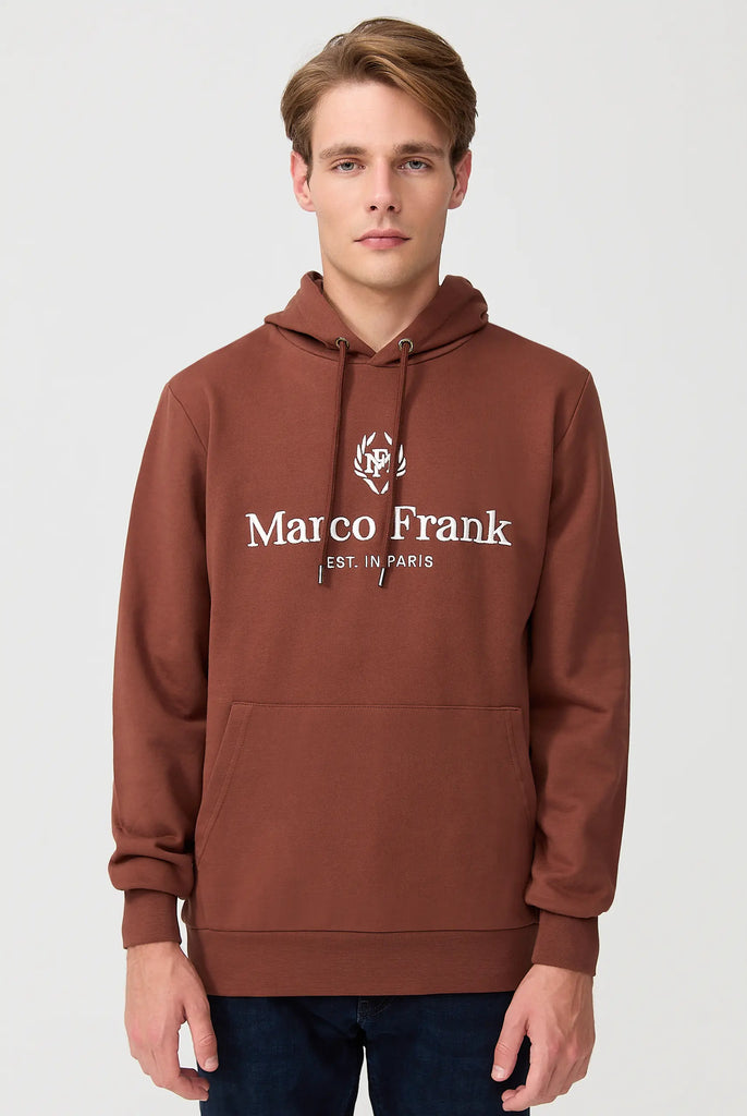 Moreau: Sweat Capuche Avec Logo Brodé - Marco Frank