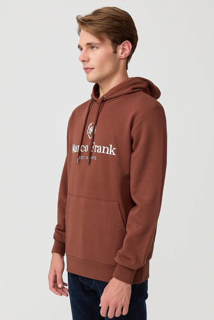 Moreau: Sweat Capuche Avec Logo Brodé - Marco Frank