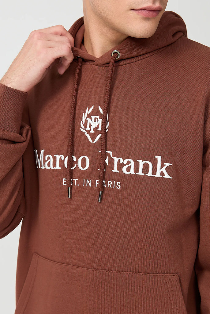Moreau: Sweat Capuche Avec Logo Brodé - Marco Frank