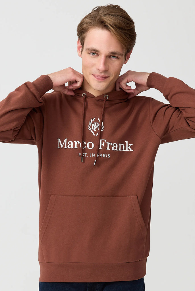 Moreau: Sweat Capuche Avec Logo Brodé - Marco Frank