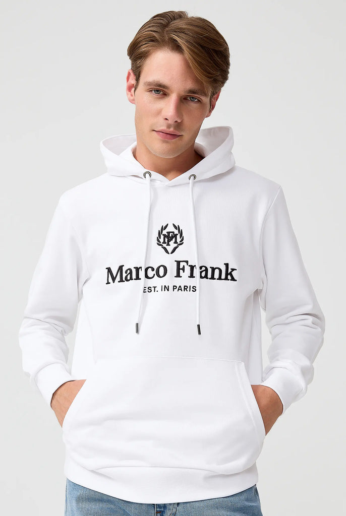 Moreau: Sweat Capuche Avec Logo Brodé - Marco Frank