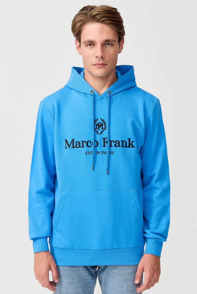 Moreau: Sweat Capuche Avec Logo Brodé - Marco Frank