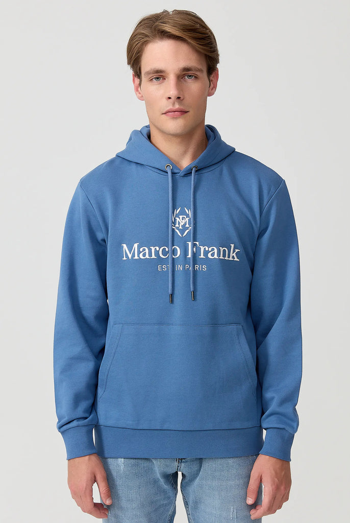 Moreau: Sweat Capuche Avec Logo Brodé - Marco Frank