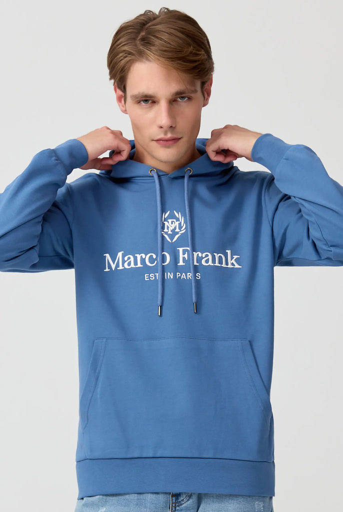 Moreau: Sweat Capuche Avec Logo Brodé - Marco Frank