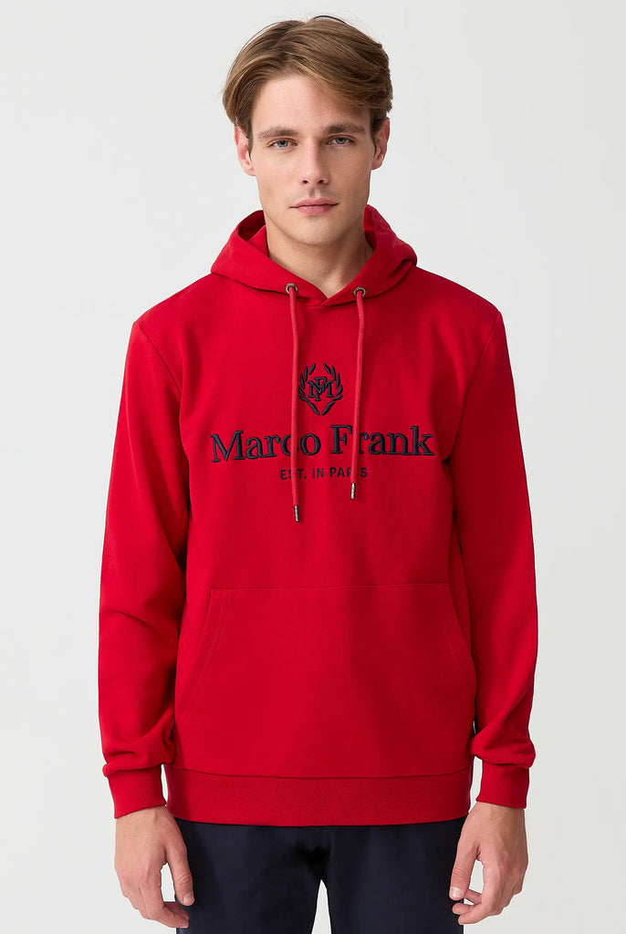 Moreau: Sweat Capuche Avec Logo Brodé - Marco Frank
