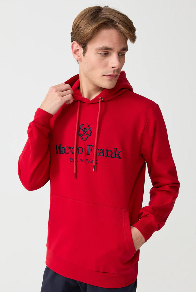 Moreau: Sweat Capuche Avec Logo Brodé - Marco Frank