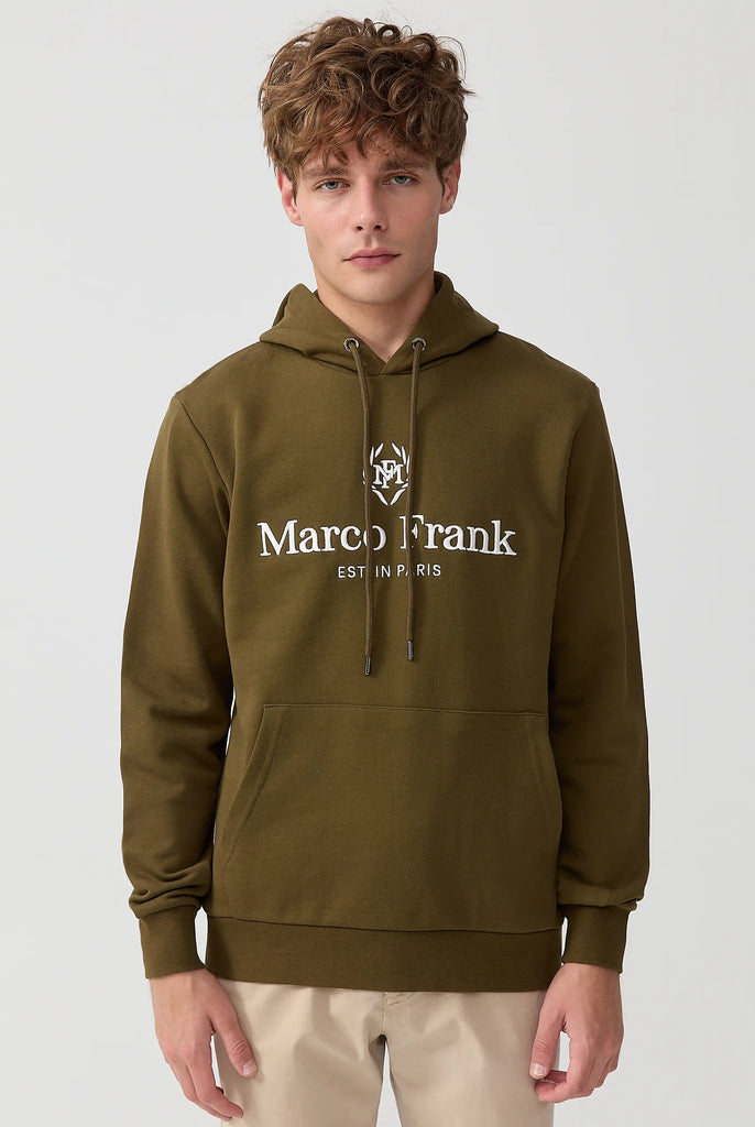 Moreau: Sweat Capuche Avec Logo Brodé - Marco Frank