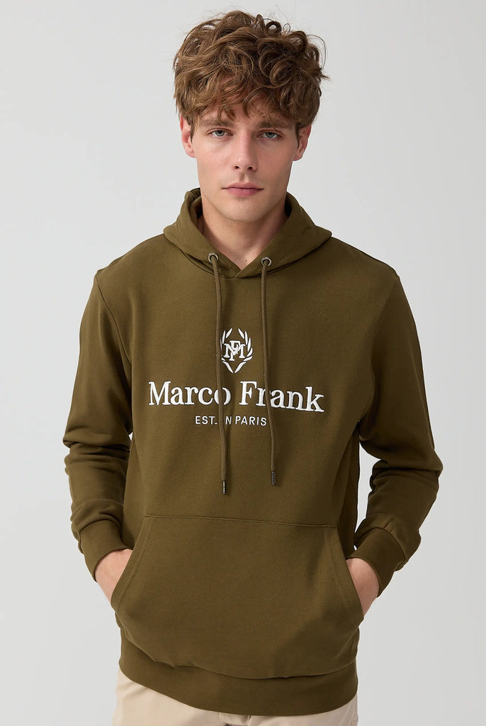 Moreau: Sweat Capuche Avec Logo Brodé - Marco Frank