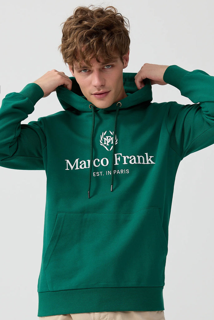 Moreau: Sweat Capuche Avec Logo Brodé - Marco Frank