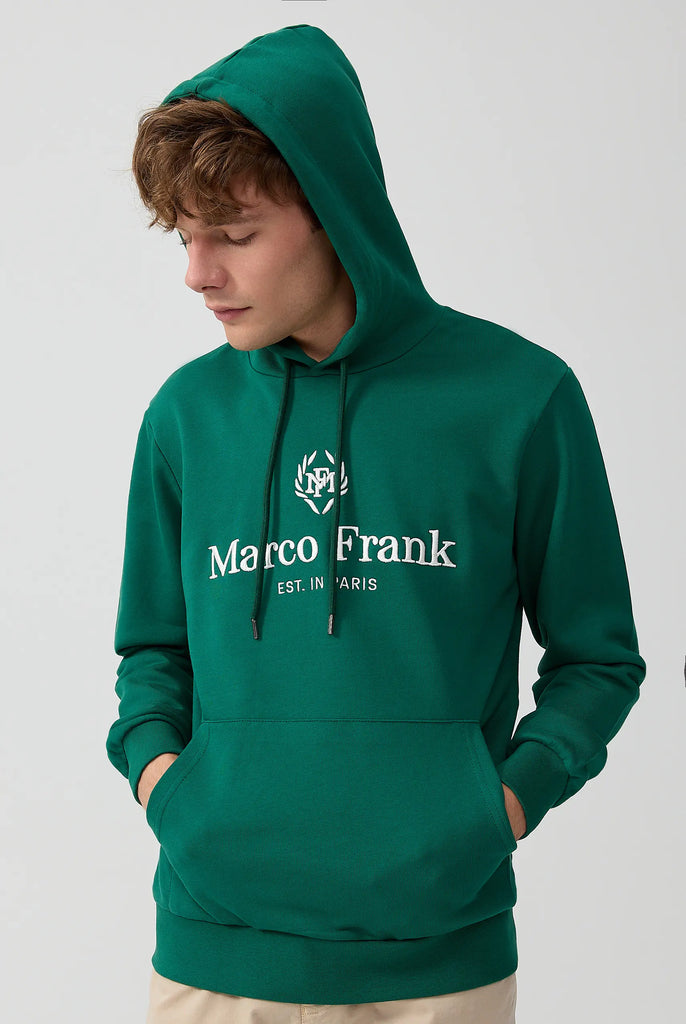 Moreau: Sweat Capuche Avec Logo Brodé - Marco Frank