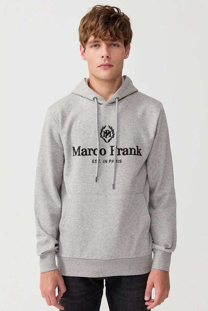 Moreau: Sweat Capuche Avec Logo Brodé - Marco Frank
