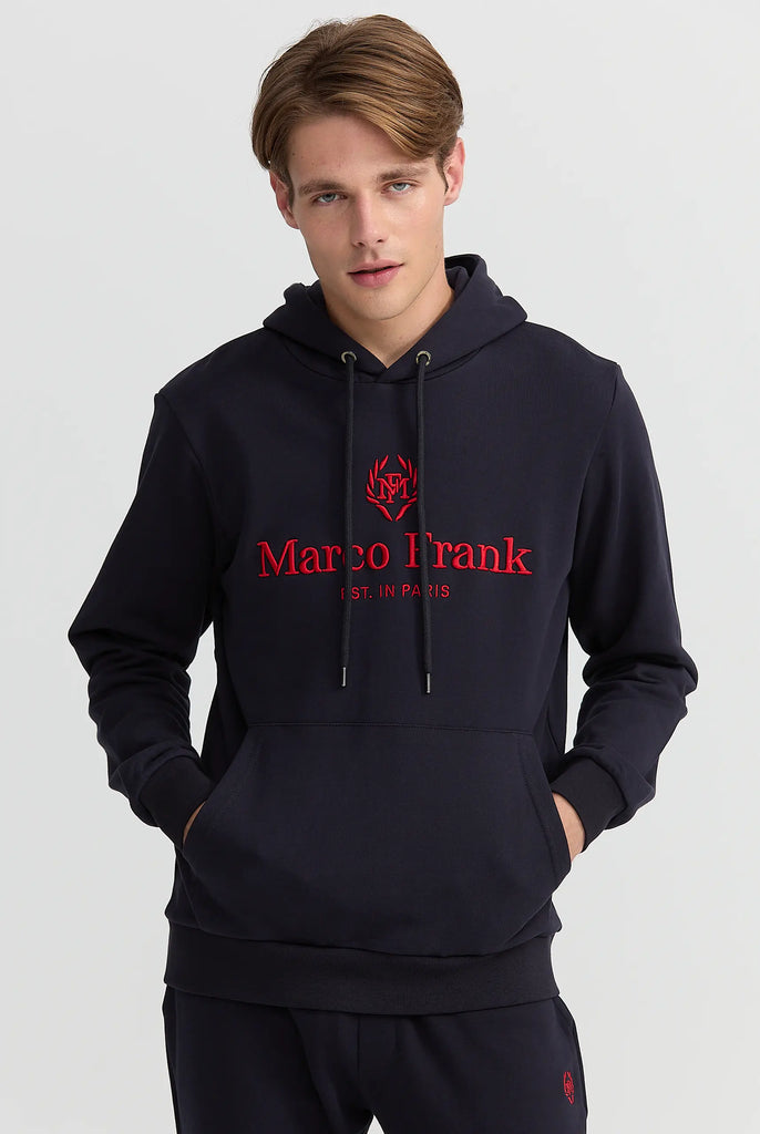 Moreau: Sweat Capuche Avec Logo Brodé - Marco Frank