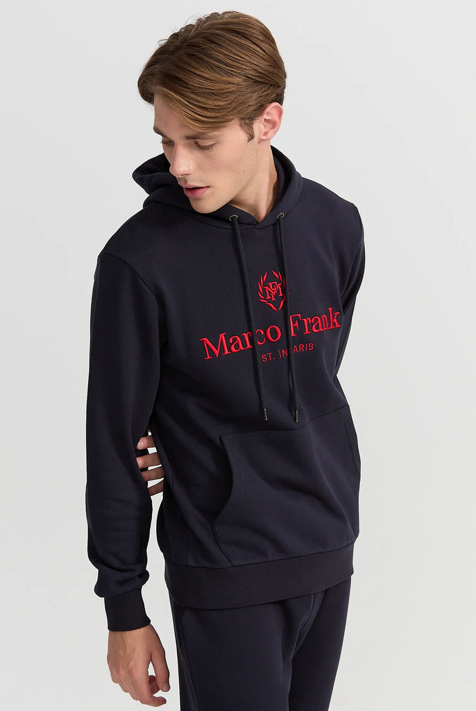 Moreau: Sweat Capuche Avec Logo Brodé - Marco Frank