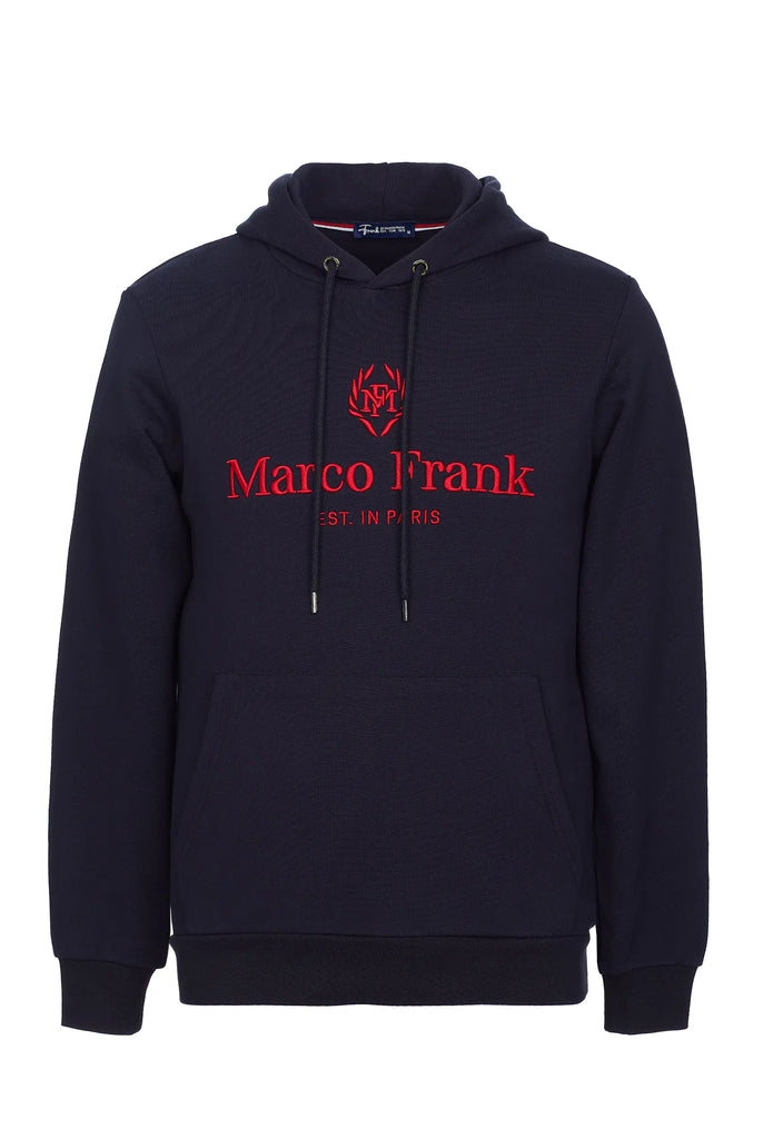 Moreau: Sweat Capuche Avec Logo Brodé - Marco Frank