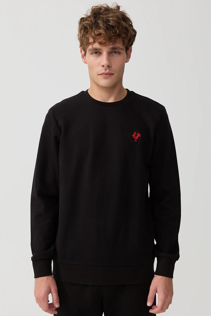 Morin: Sweat Avec Logo de Coq Emblématique Brodé - Marco Frank