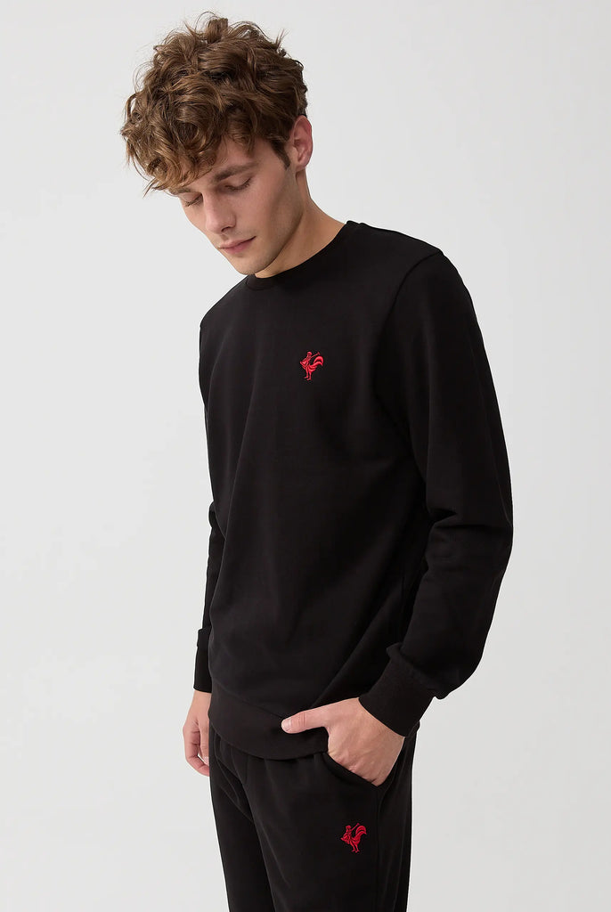 Morin: Sweat Avec Logo de Coq Emblématique Brodé - Marco Frank