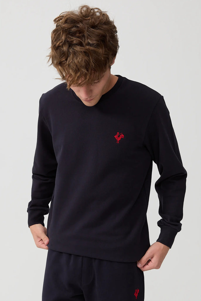 Morin: Sweat Avec Logo de Coq Emblématique Brodé - Marco Frank