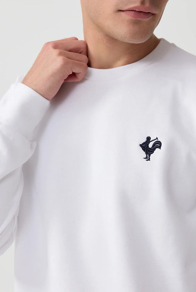 Morin: Sweat Avec Logo de Coq Emblématique Brodé - Marco Frank