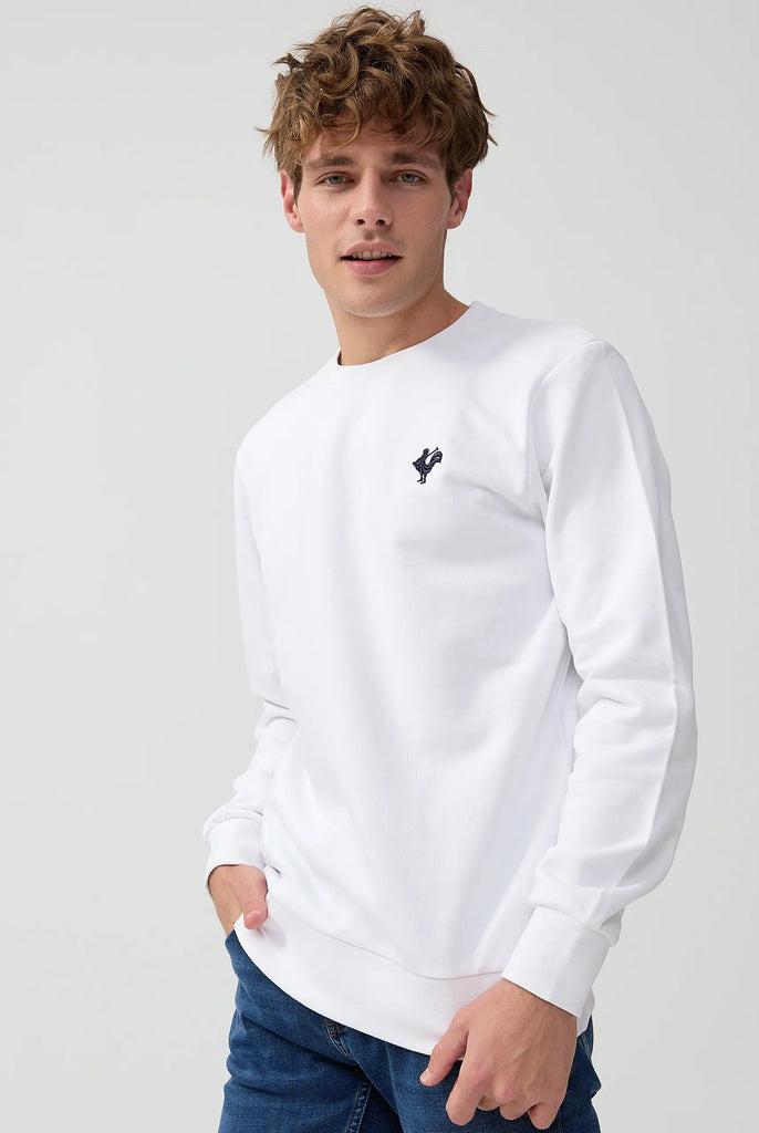 Morin: Sweat Avec Logo de Coq Emblématique Brodé - Marco Frank