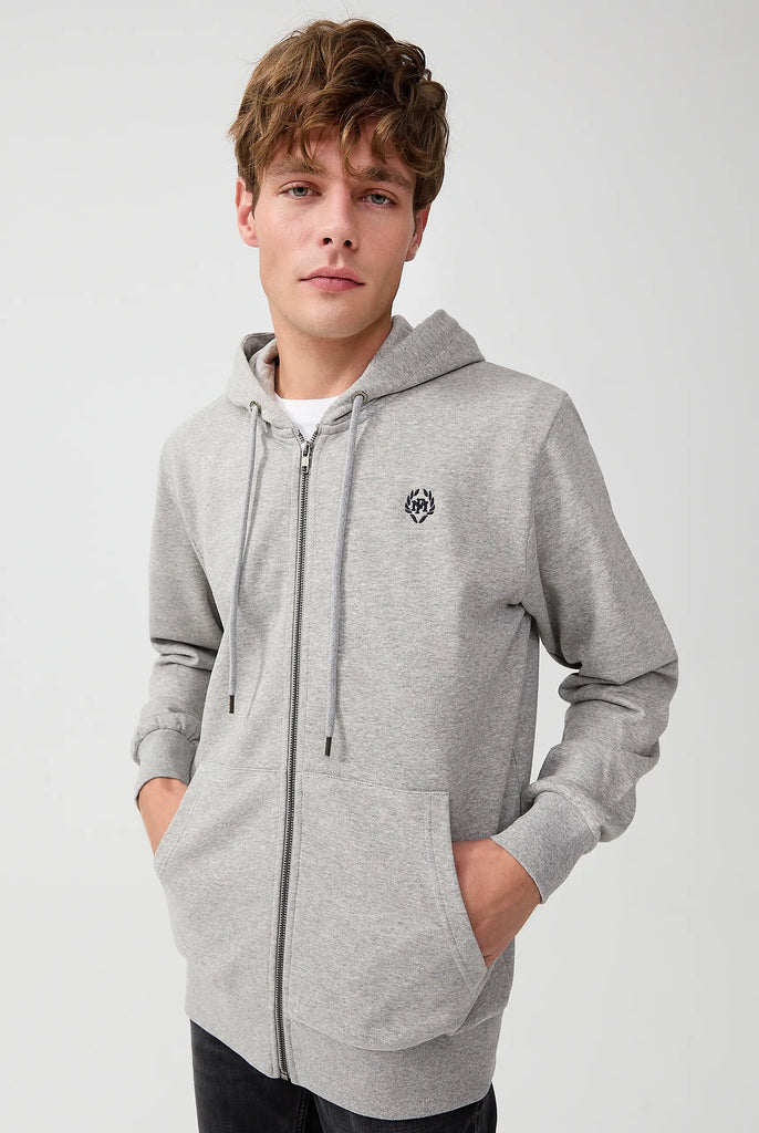 Simon: Sweat Zippé à Capuche Avec Logo Emblématique - Marco Frank