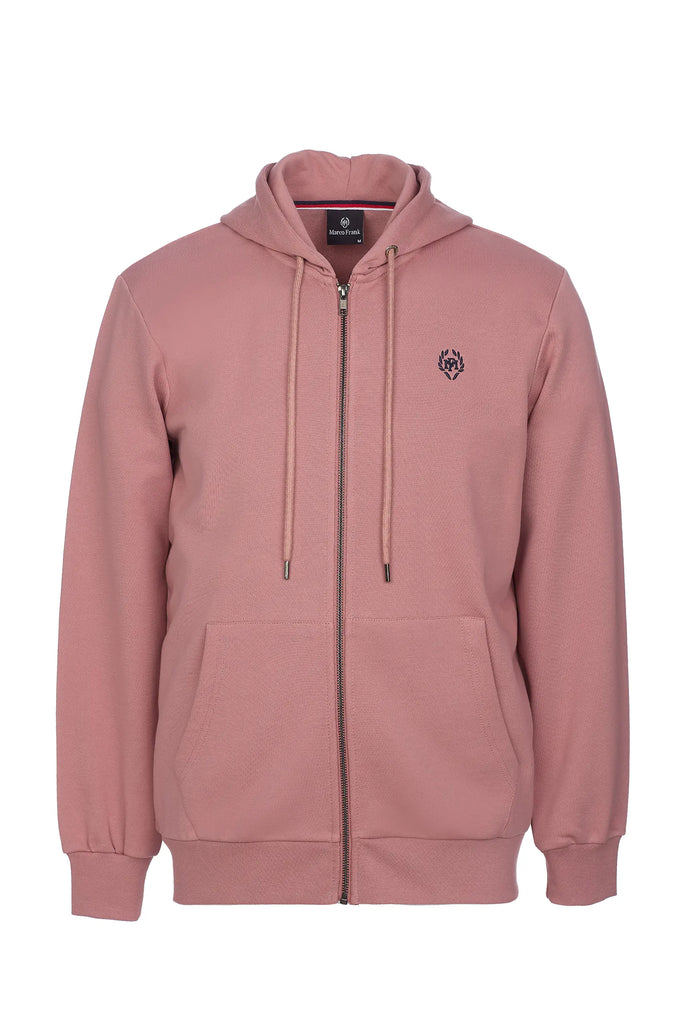 Simon: Sweat Zippé à Capuche Avec Logo Emblématique - Marco Frank