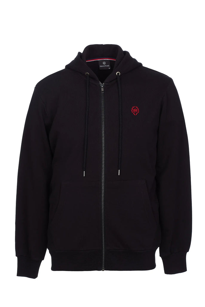 Simon: Sweat Zippé à Capuche Avec Logo Emblématique - Marco Frank