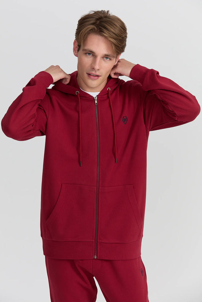 Simon: Sweat Zippé à Capuche Avec Logo Emblématique - Marco Frank