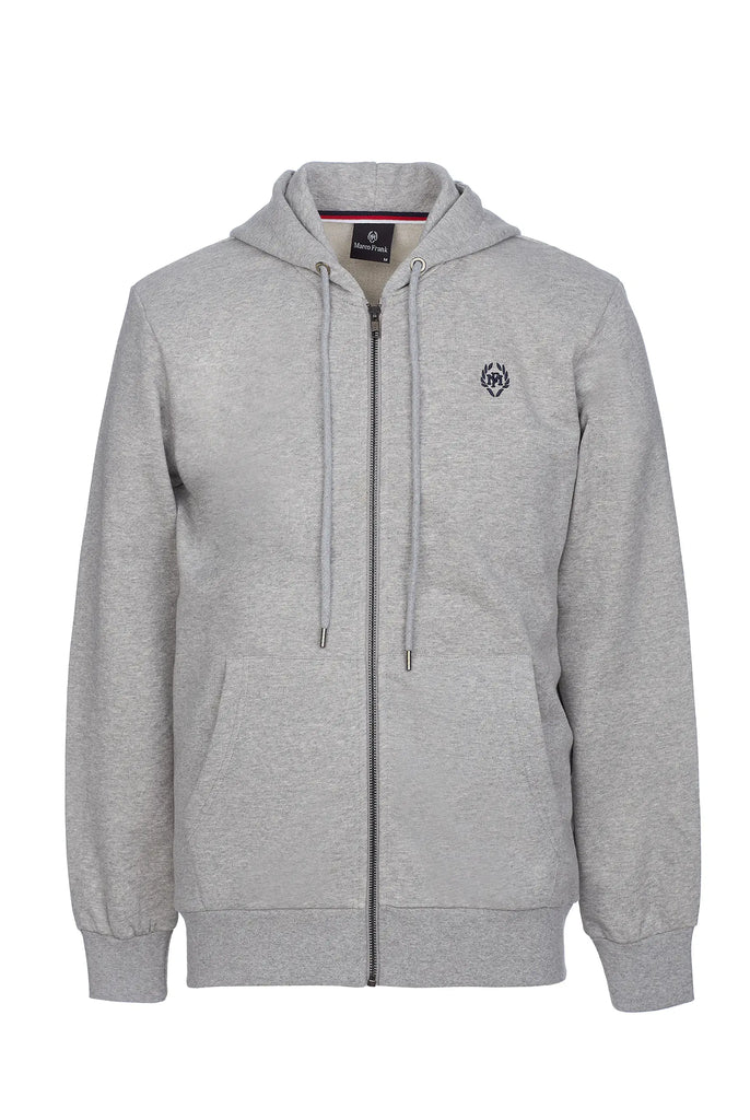 Simon: Sweat Zippé à Capuche Avec Logo Emblématique - Marco Frank