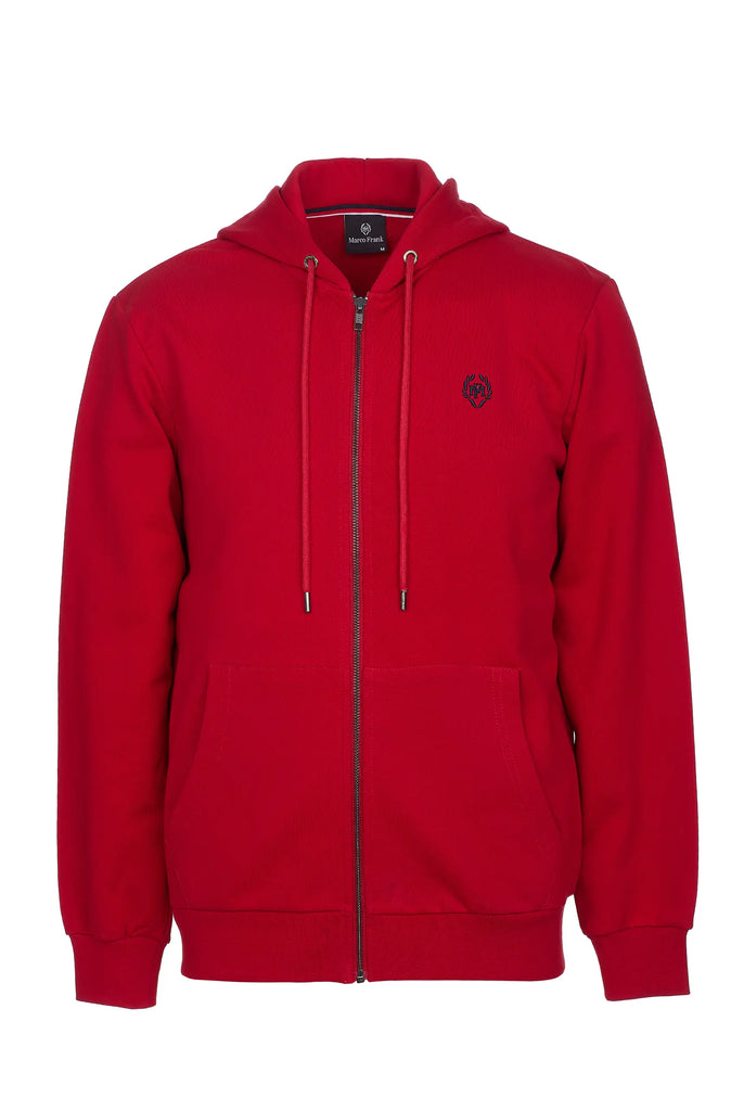 Simon: Sweat Zippé à Capuche Avec Logo Emblématique - Marco Frank