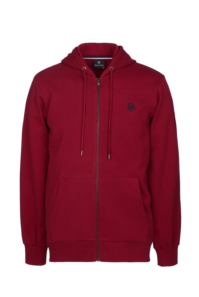 Simon: Sweat Zippé à Capuche Avec Logo Emblématique - Marco Frank