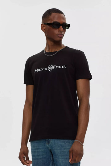 Marco Frank - Antoine: T-shirt à Logo Couronne - Noir