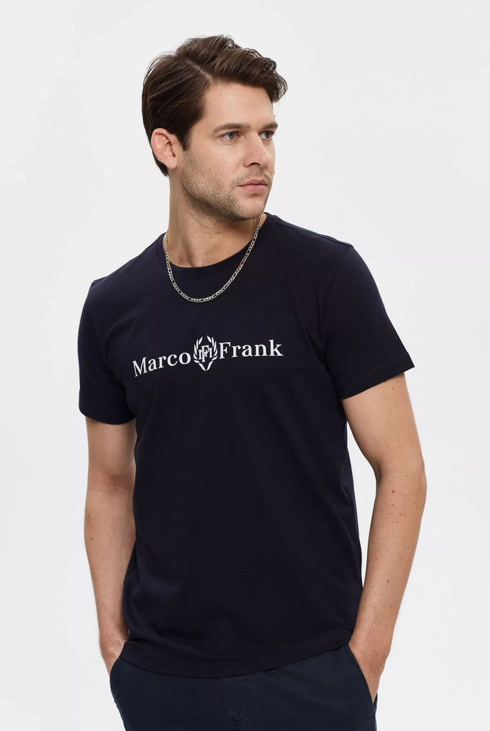 Antoine: T-shirt à Logo Couronne - Bleu Marine