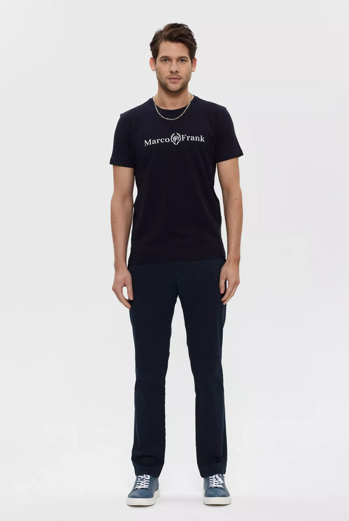 Antoine: T-shirt à Logo Couronne - Bleu Marine