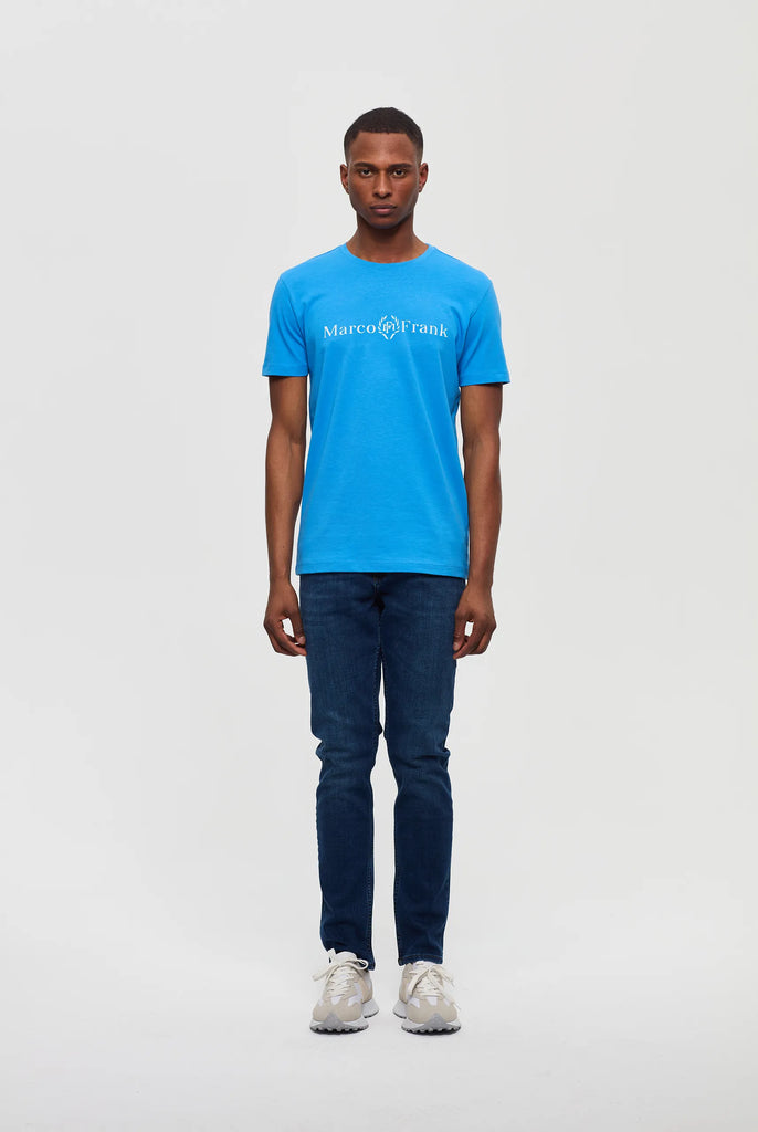 Antoine: T-shirt à Logo Couronne - Bleu Royal