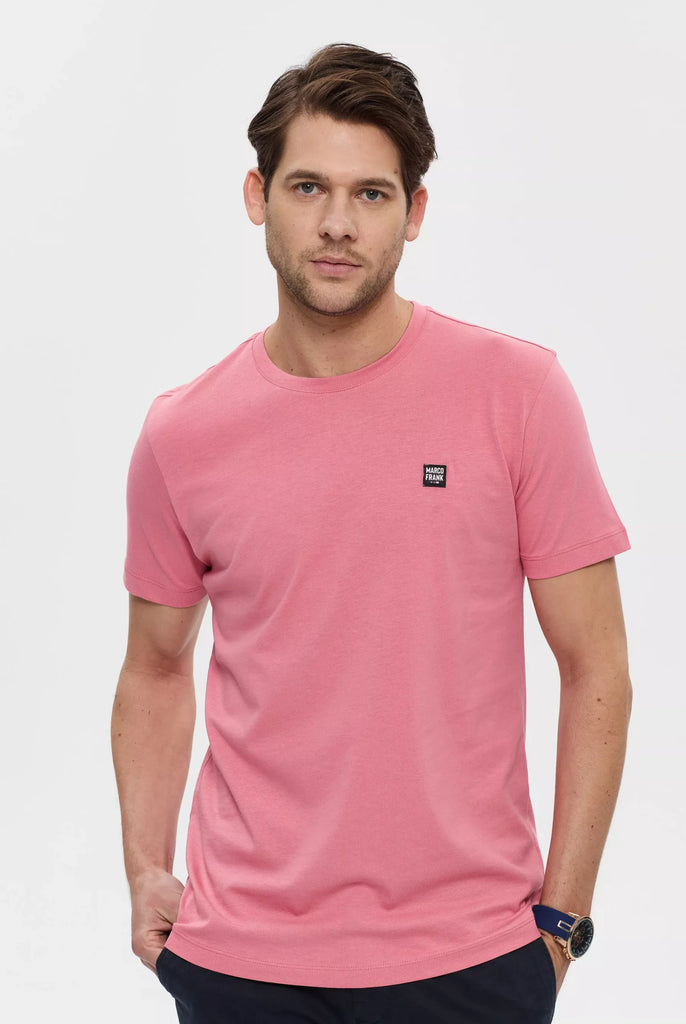 Marco Frank - Damien: T-Shirt Avec Écusson Logo en Silicone - Pink