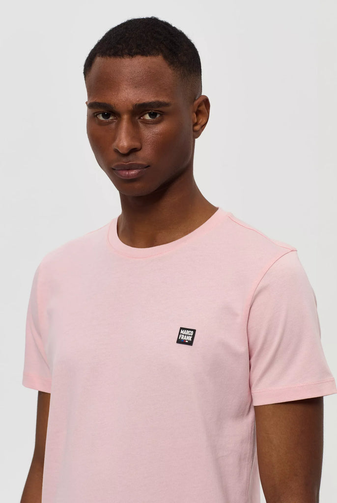 Marco Frank - Damien: T-Shirt Avec Écusson Logo en Silicone - Soft Pink