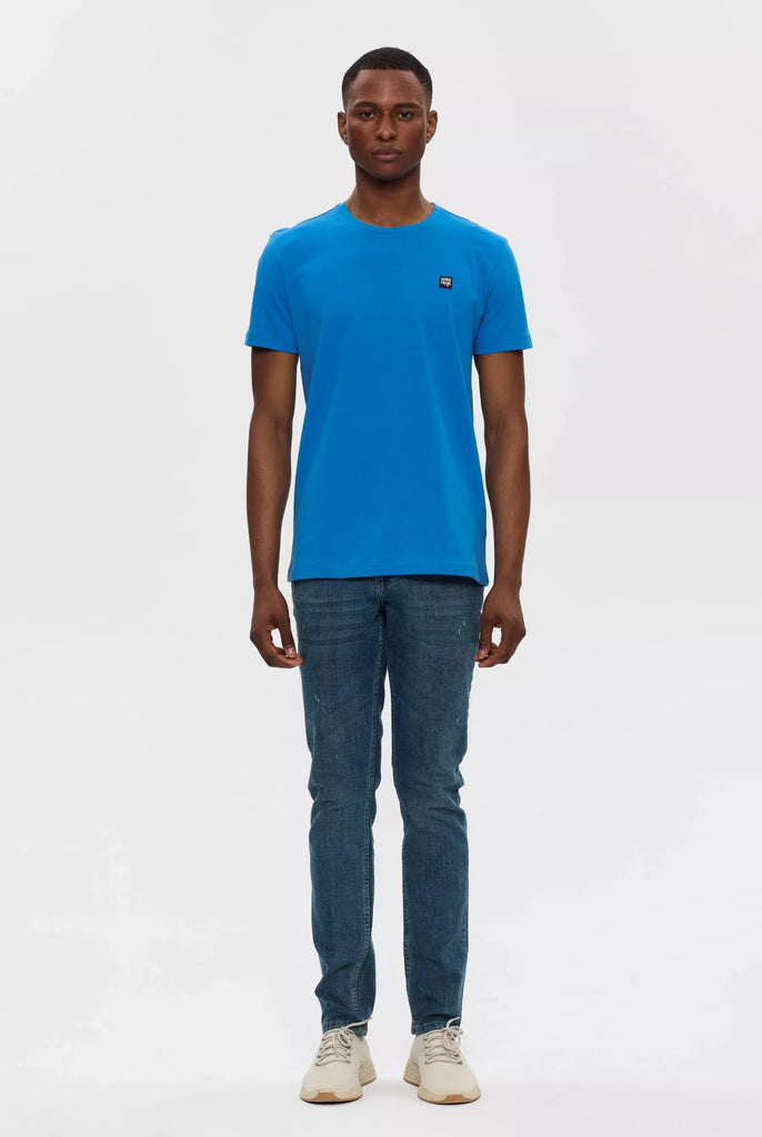 Marco Frank - Damien: T-Shirt Avec Écusson Logo en Silicone - Bleu