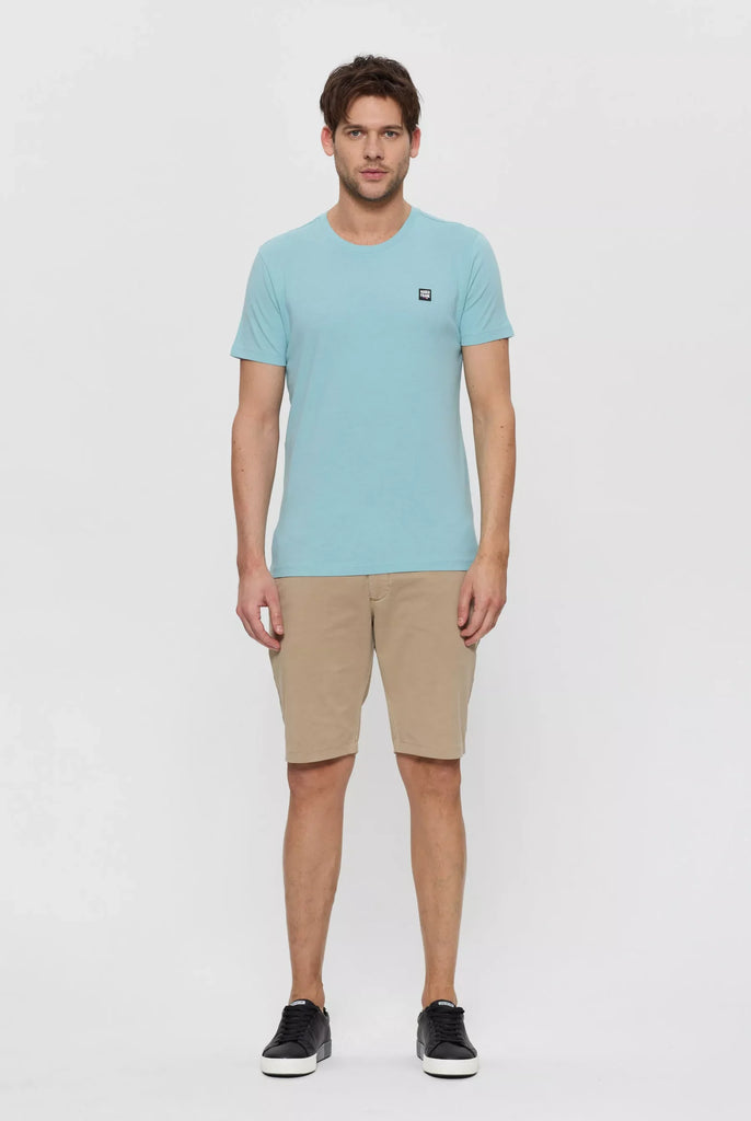 Marco Frank - Damien: T-Shirt Avec Écusson Logo en Silicone - Bleu