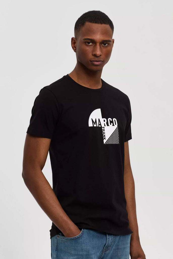 Marco Frank - Decartes: T-Shirt à Logo Graphique - Noir