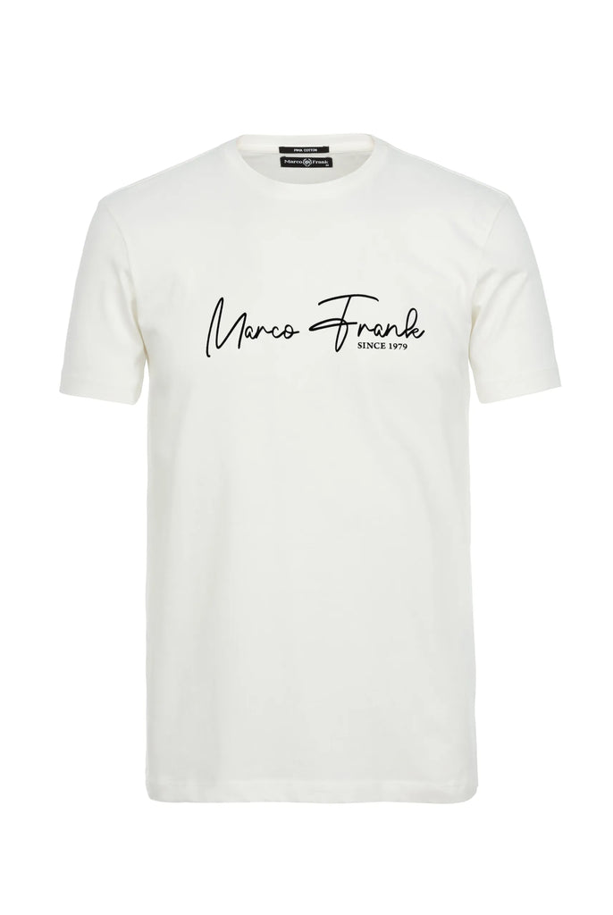 Fabien: T-shirt Avec Logo Manuscrit - Marco Frank