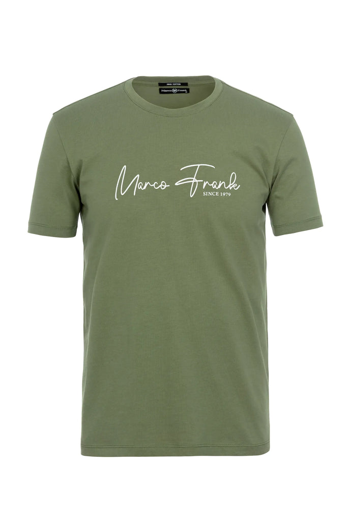 Fabien: T-shirt Avec Logo Manuscrit - Marco Frank