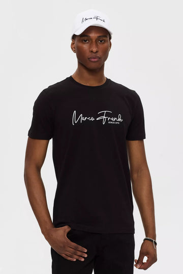 Marco Frank - Fabien: T-shirt Avec Logo Manuscrit - Noir